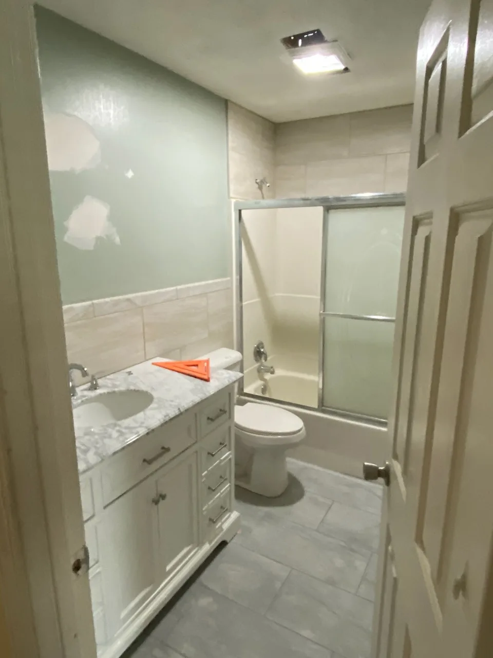 guest bathroom in progress